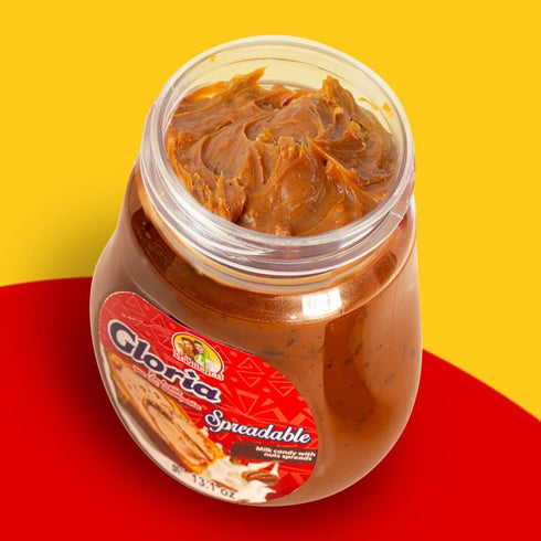 (13.1 Oz 1 Pack) Gloria Spreadable Dulce de Leche Milk Candy with Nuts Arequipe, Caramel Sauce Cajeta Mexicana