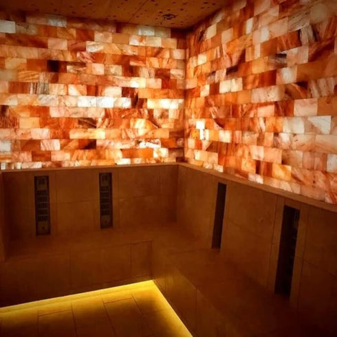 Generic Pack 4 8"x4"x1" Himalayan Pink Salt Bricks for Wall of for Salt Spa Sauna Tiles Home Improvement DIY Projects