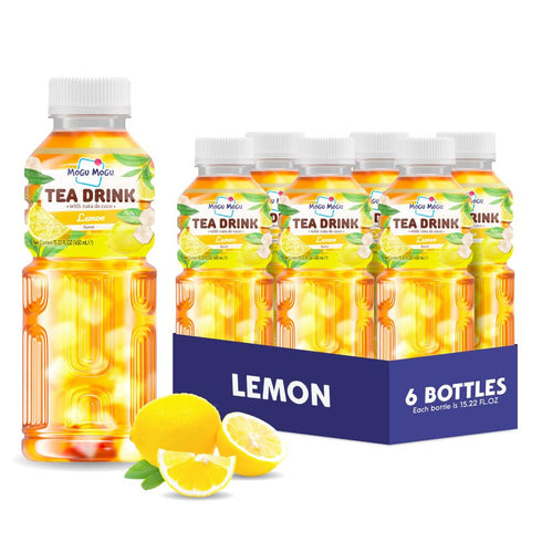 Mogu Mogu Lemon Iced Tea with Nata de Coco (Coconut Jelly) Chewy
