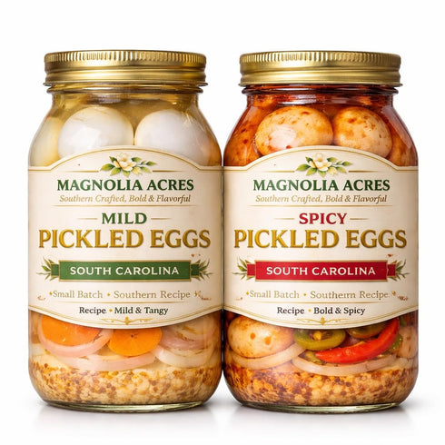 Generic (16 oz) Pickled Quail Eggs Two Mild & Tangy Southern Style Small Batch Gourmet Pickled Eggs High Protein Snack