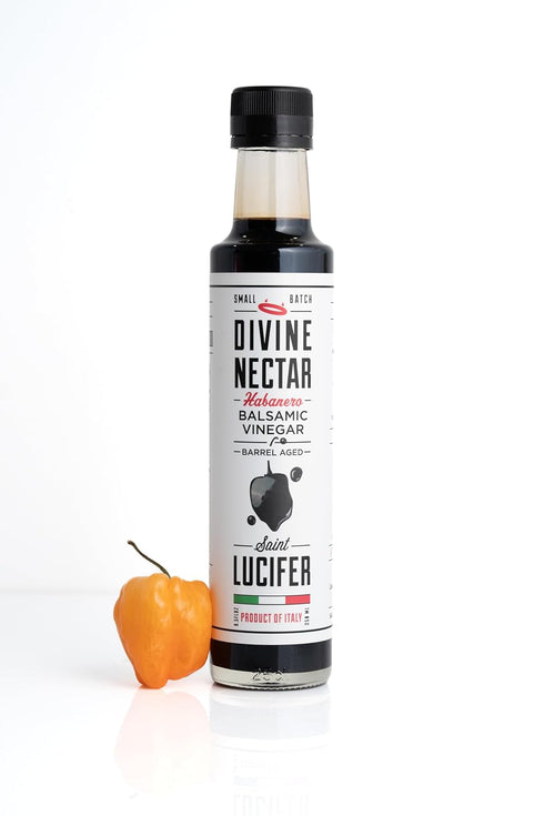 8.5oz 250ML Saint Lucifer, Divine Nectar - Habanero Infused Balsamic Vinegar, - | Gluten Free, Sugar Free, Vegan