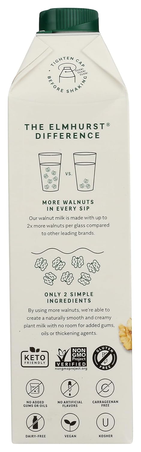 3, 32 Oz Elmhurst, Milk Walnut Unsweetened Omega Fl