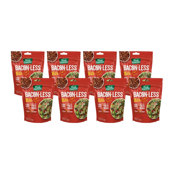 Fresh Gourmet Vegan Bacon-Less Bits - 3.5 oz Plant-Based Topping for Salads,