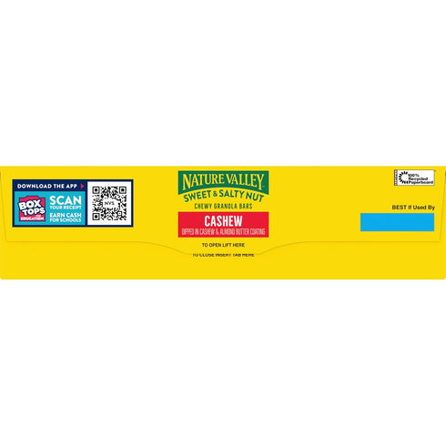 15 18 oz Nature Valley Sweet and Salty Nut Granola Bars, Cashew, Bars