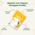 8oz, Quay Naturals Organic Pineapple Powder, USDA Organic, Freeze-Dried Pineapple Fruit Powder, No Additives