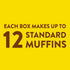 15.4 oz (Pack 12) Krusteaz Banana Nut Muffin Mix, Made With Real Bananas and Walnuts, Box