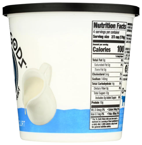 24 6 Greek Gods Non Fat Plain Greek Yogurt, Ounce -- per case.