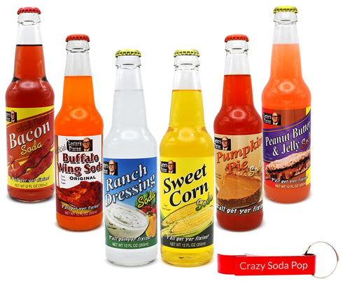 Generic Lester's Fixins Soda | 6 Pack of Unique, Weird, and Unusual Flavors