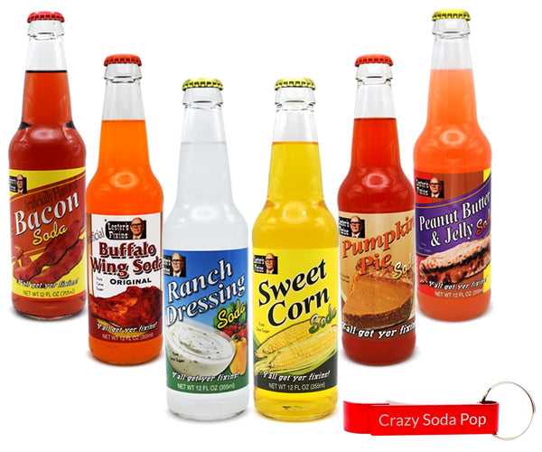 Generic Lester's Fixins Soda | 6 Pack of Unique, Weird, and Unusual Flavors