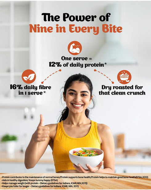 9 1 8.82 Oz True Elements in Snack Mix - Mix of Pumpkin, Watermelon, Flax, Chia, Sunflower, Peanuts, Soynuts, Almonds