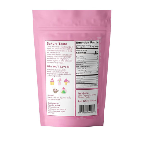 GRELIM Sakura Powder Premium Original Cherry Blossom Powder for Baking,Made in Kanagawa Perfect for Springtime Beverage, 4.23 Oz