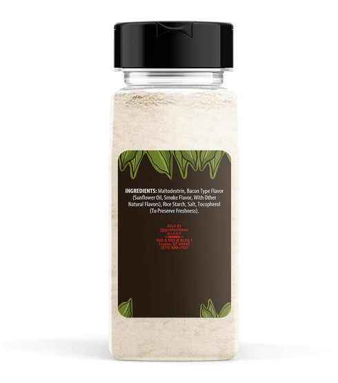 Unpretentious Bacon Powder, 8 oz, Versatile Seasoning, Meaty & Savory, Bacon Flavoring