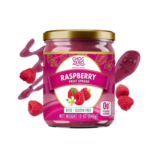 ChocZero Raspberry Jam Preserves, No Added Sugar, Keto Fruit Spread, Great Source