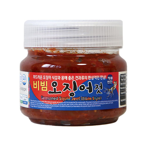 BarunJungdam Bibim Squid Jeotgal | Korean Spicy Seasoned Squid | Chewy & Savory
