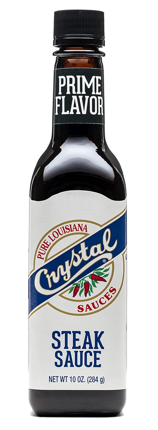 Crystal Louisiana's Steak Sauce, 10 Ounce, Compliments Steak, Chicken, Pork, Grilled, Baked