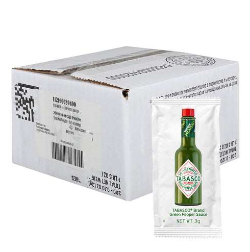 TABASCO Brand Green Jalapeo Pepper Sauce Single Serve Packet, 200 Count (Pack