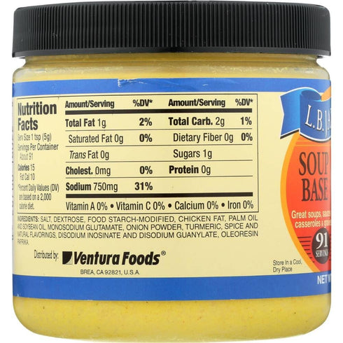 L.B. Jamison's 2-Pack 14 oz. Chicken Flavored Soup Base, Jars