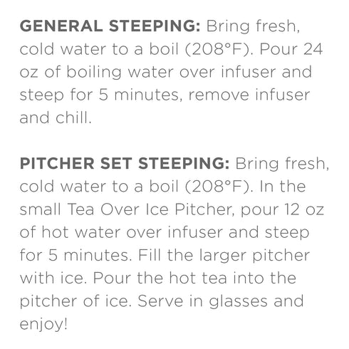 5 Count 24 oz. Tea Forte Tea Over Ice Sampler Premium Organic Caffeine-Free and Caffeinated Assorted Iced Tea Blends