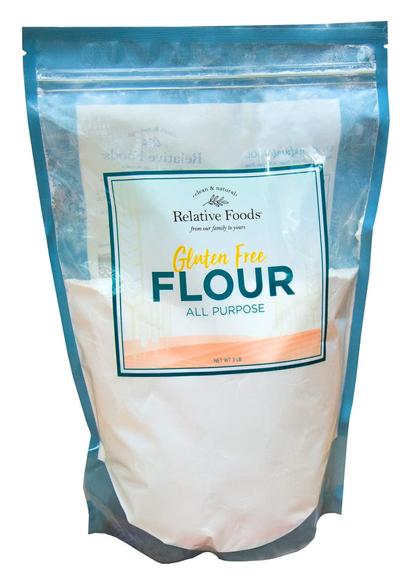 Relative Foods All Purpose Gluten free flour. 3 pounds, convenient resealable bag,
