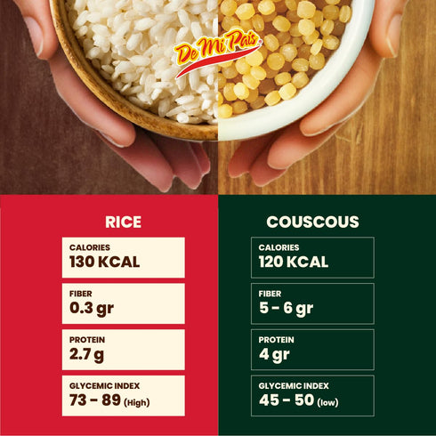 14 Oz,1-Pack De Mi Pais Couscous Marmahon Original Nassar - Handmade, High in Fiber, Good Source of Energy, Middle