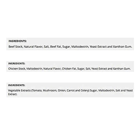 Pack (6), (6), (4) 16) Packets JMA Shop Savory Choice Variety - Chicken Beef Vegetable - (Total of Low Sodium, No