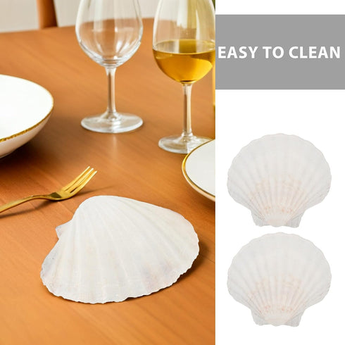 20pcs 10-12cm Set Luxshiny Natural Scallop Shells for Baking and Serving Food, Seashell Plates for Bbq Cooking