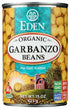 Eden Organic Garbanzo Beans 15.0 OZ(pack of 4)