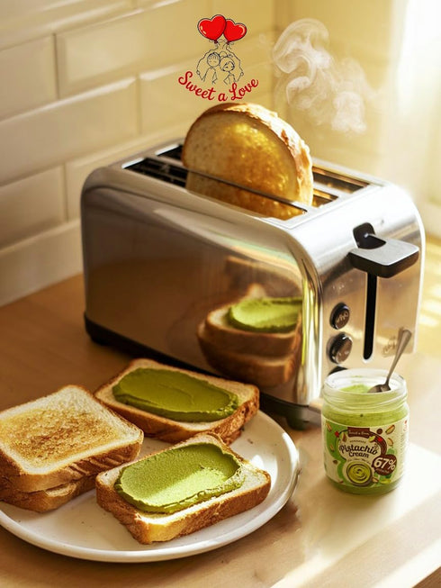 sweet a love 67% 7.05 oz (200g) Bars,100% Pistachio Butter Rich & Creamy Pistachio Spread, Nutty PistachioCream
