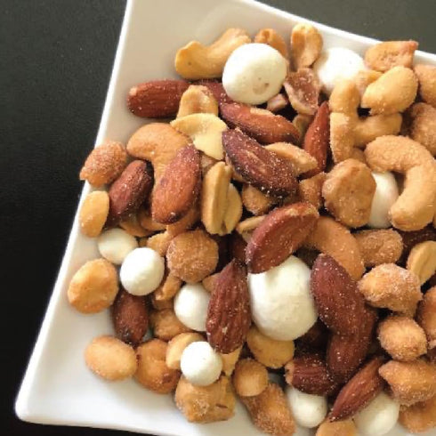 (Set 2, 18oz Germack - Honey Nut Toffee Nut Mix - Yogurt Raisins, Butter Toffee Peanuts, Honey Roasted Peanuts, Almonds