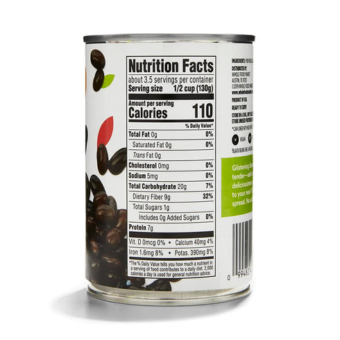365 15 (Pack 4) by Whole Foods Market, Unsalted Black Beans, Ounce