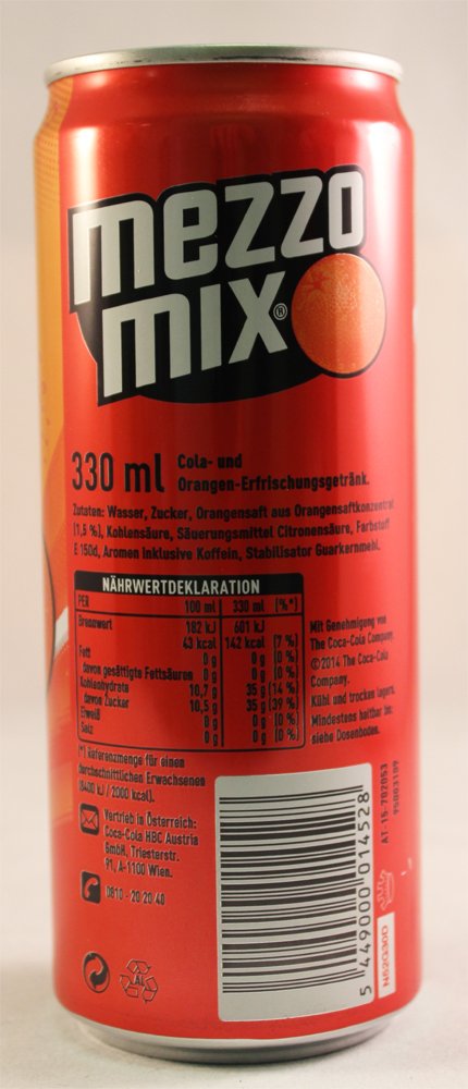 Mezzo Mix .33L (6 .33l (European Import) - SIX Cans x cans)