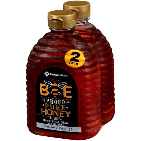 MEMBERS MARK 40 (Pack 2) Member's Mark Bee Proud Pure Honey, Ounce