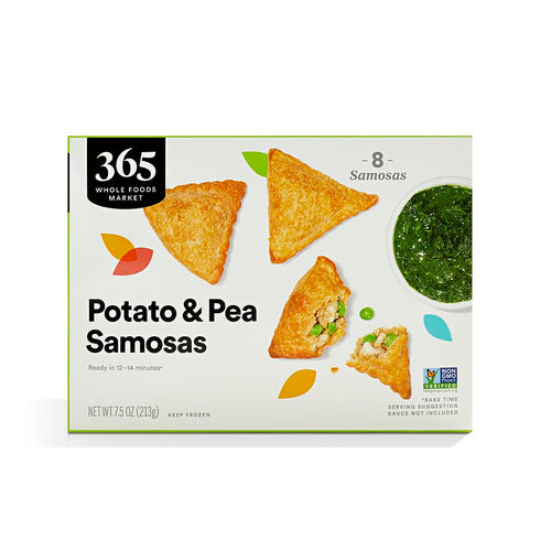 365 by Whole Foods Market Whole Foods Market, Potato & Pea Samosas, 7.5 oz (Frozen)