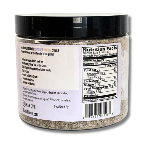 1 lb Gourmet Lavender Vanilla Sugar - Jar
