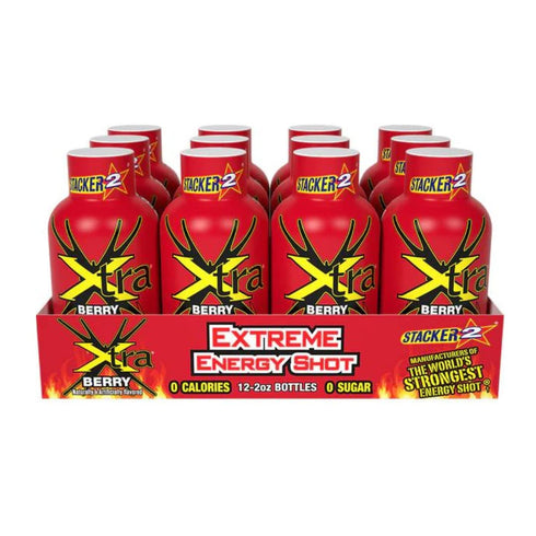 Stacker 2 Energy Shot Extra Strength Berry Flavor: 12ea - 2 Fl