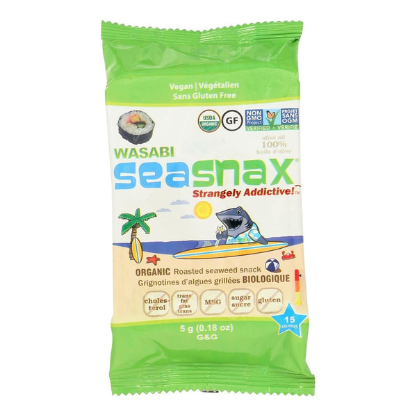 SEA SNAX SEAWEED SNK G&G WASABI, 0.18 OZ, PK- 24