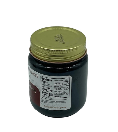 9 oz 2 Amish Baskets Black Raspberry Jam Non GMO Vegan All Natural - - Jars