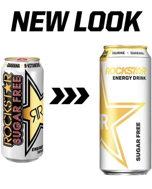 16 (8 Rockstar Sugar Free Energy Drink, Ounce Cans)