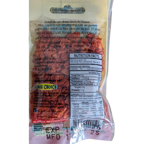 BNDLDEALZ 10 Pack (12g Jamaican Peppered Shrimp Bundle Each) Featuring Home Choice Dried Peppered Seafood Snack, Spicy