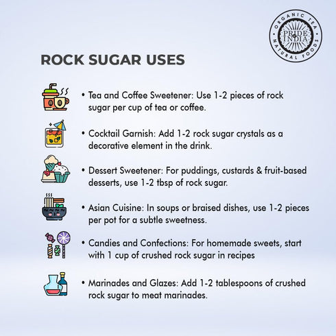 12 oz (340 Pride Of India - Natural Crystal Rock Sugar Whole - gm) Medium Dual Sifter Jar - Authentic Indian Sugar