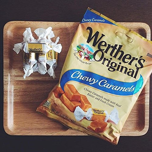 Werther's Original 2.75 Oz (Pack 12) Chewy Sugar Free Caramel Candy, Bags