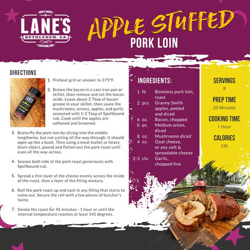 Spellbound 2 Lbs Lane's Pork Rub Seasoning, All-Natural BBQ Seasoning Rib Rub, Premium Butt Rub Seasoning & Sweet BBQ