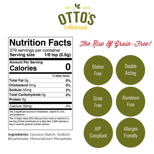 OTTOS NATURALS Grain Free Baking Powder, 8 OZ