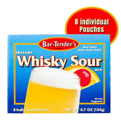 4.7 oz. (8 Bar-Tenders Instant Whiskey Sour Cocktail Mix, Net Wt. pouches)