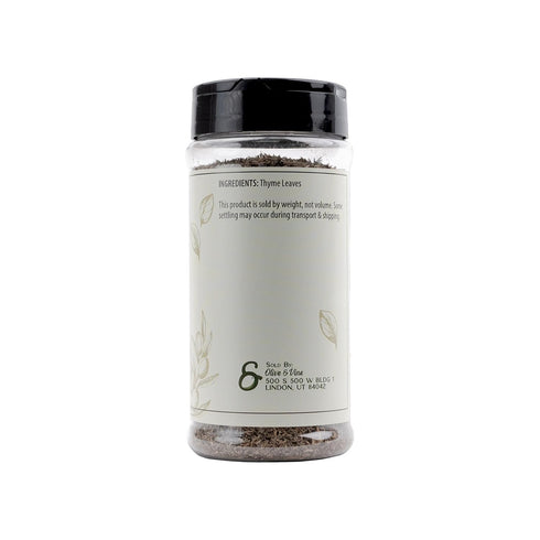 (3.2 Olive & Vine Thyme Leaves, Earthy & Aromatic, Seasoning for Roasted Meats, Soups, and Mediterranean Dishes, Rich