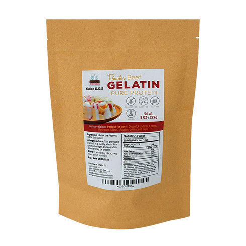 8 oz Beef Gelatin - Natural Thickener, Rich in Collagen, Used in Jellies, Puddings, Candies, Dairy Products, Jams