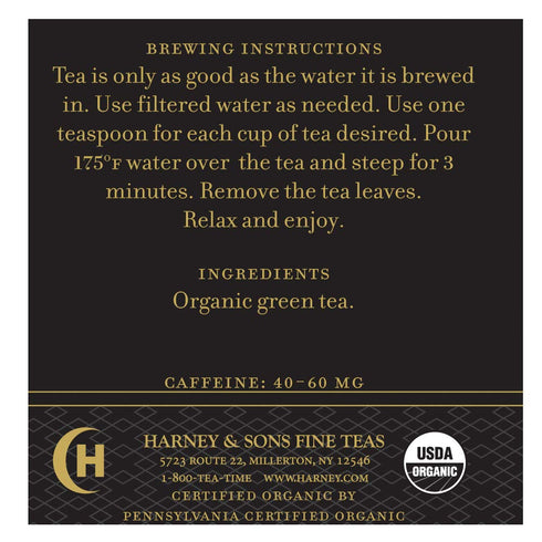 8 Harney & Sons Organic Gunpowder Green, Loose leaf ounce tin