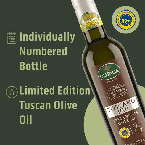 OLITALIA (3 Pack) Extra Virgin Olive Oil Toscano IGP Italian Single Origin Limited Edition EVOO, High in Polyfenol