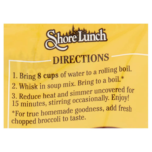 Shore Lunch 11-Ounce (Pack 3) Cheddar Broccoli Soup Mix