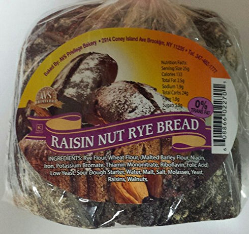 AVS Privilege Bakery Russian Raisin Nut Rye Bread Pack of 4